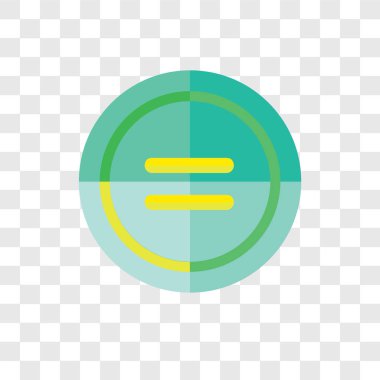 Saydam arka plan üzerinde eşit logo izole eşit vektör simgesi