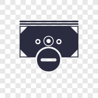 Saydam arka plan üzerinde para logo izole para vektör simgesi