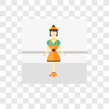 Saydam arka plan üzerinde işçi lo izole alt vektör simgesi