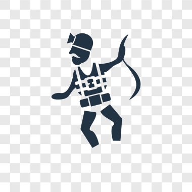 Şeffaf arka plan, işçi koşum logo tasarımı ile izole koşum takımı vektör simgesi olan işçi