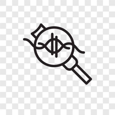 Saydam arka plan üzerinde Dna logo tasarımı izole Dna vektör simgesi