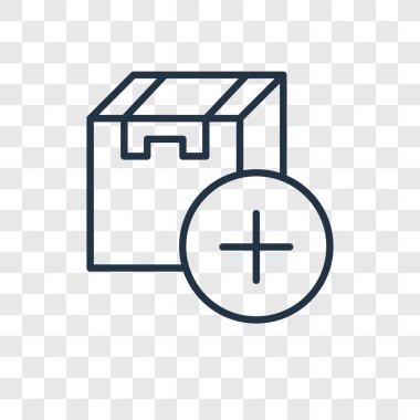 Saydam arka plan üzerinde kutu logo tasarımı izole kutusu vektör simgesi