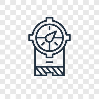 Saydam arka plan üzerinde metre logo tasarımı izole ölçer vektör simgesi