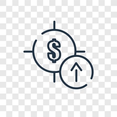 Saydam arka plan üzerinde doları logo tasarımı izole doları vektör simgesi