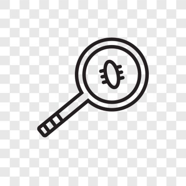 Saydam arka plan üzerinde büyüteç logo tasarımı izole Büyüteç vektör simgesi