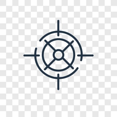 Saydam arka plan üzerinde hedef logo tasarımı izole hedef vektör simgesi