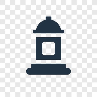 Saydam arka plan üzerinde yangın musluğu logo tasarımı izole yangın hidrant vektör simgesi