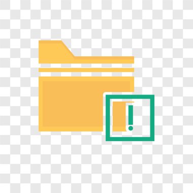 Saydam arka plan üzerinde klasör lo izole klasör vektör simgesi