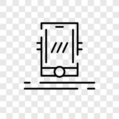 Saydam arka plan üzerinde Smartphone logo tasarımı izole Smartphone vektör simgesi