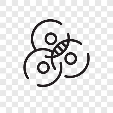 Hücreleri saydam arka plan üzerinde hücreleri logo tasarımı izole simge vektör