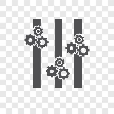 Saydam arka plan üzerinde denetimi izole denetimleri vektör simgesi