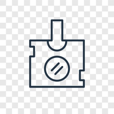 Saydam arka plan üzerinde kimlik kartı logo tasarımı izole kimlik kartı vektör simgesi