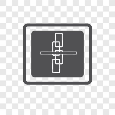 Saydam arka plan üzerinde Brok izole kırık link vektör simgesi