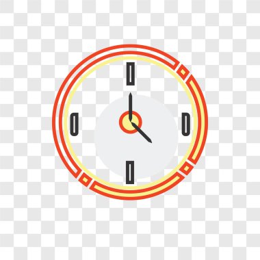 Saydam arka plan üzerinde C izole dairesel saat vektör simgesi