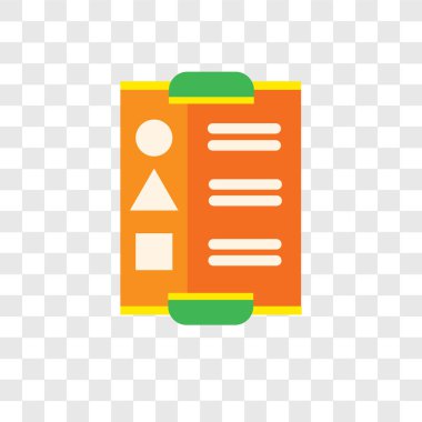 saydam arka plan üzerinde menü logo d izole menü vektör simgesi