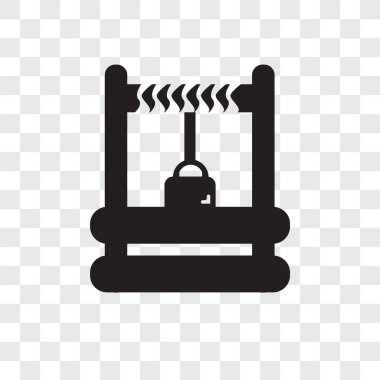 De şeffaf arka plan, logo d de izole vektör simgesi