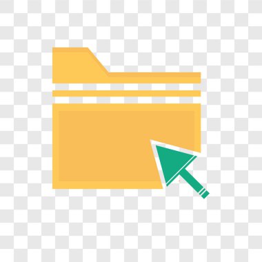 Saydam arka plan üzerinde klasör lo izole klasör vektör simgesi