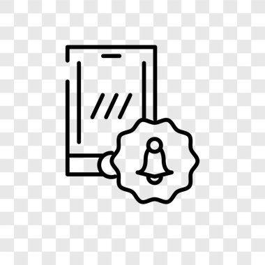 Saydam arka plan üzerinde Smartphone logo tasarımı izole Smartphone vektör simgesi