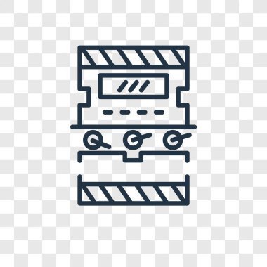 Saydam arka plan üzerinde makine logo tasarımı izole makine vektör simgesi