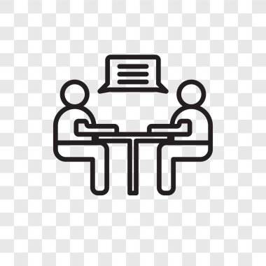 Saydam arka plan üzerinde röportaj logo tasarımı izole röportaj vektör simgesi