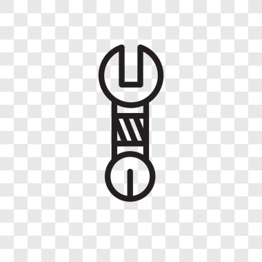 Saydam arka plan üzerinde İngiliz anahtarı logo tasarımı izole anahtar vektör simgesine