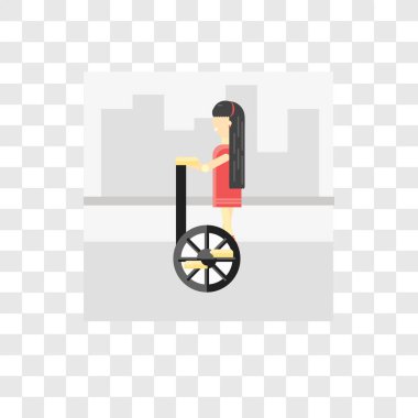 Saydam arka plan üzerinde Segway lo izole Segway vektör simgesi