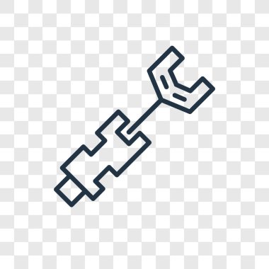 Saydam arka plan üzerinde İngiliz anahtarı logo tasarımı izole anahtar vektör simgesine