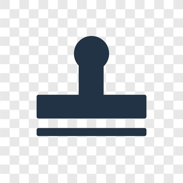 Gummistempel-Vektor-Symbol isoliert auf transparentem Hintergrund, Gummistempel-Logo-Design — Stockvektor