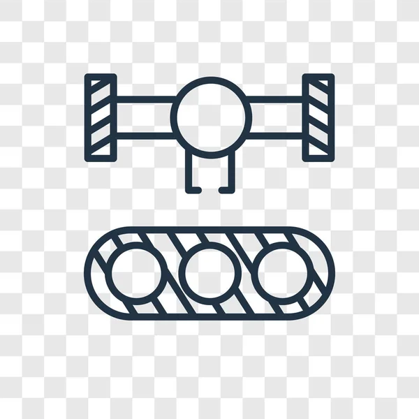 Icône vectorielle du convoyeur isolée sur fond transparent, Conception du logo du convoyeur — Image vectorielle