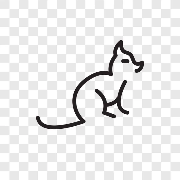 Icono de vector perro aislado sobre fondo transparente, diseño del logotipo del perro — Vector de stock