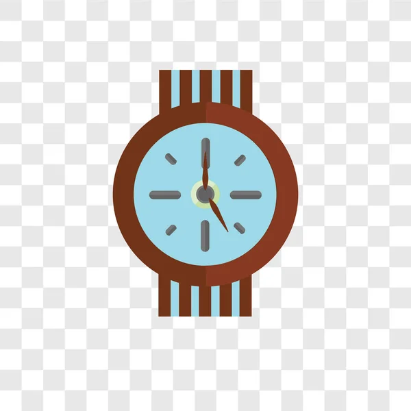 Icona vettoriale dell'orologio isolato su sfondo trasparente, logo dell'orologio — Vettoriale Stock