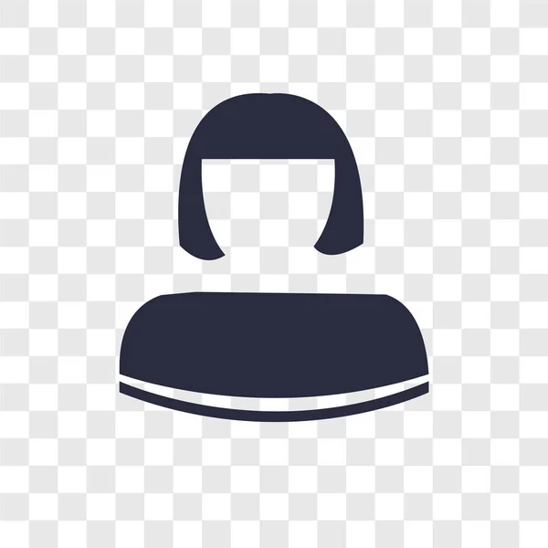 Векторна іконка користувача ізольована на прозорому фоні, логотип користувача d — стоковий вектор