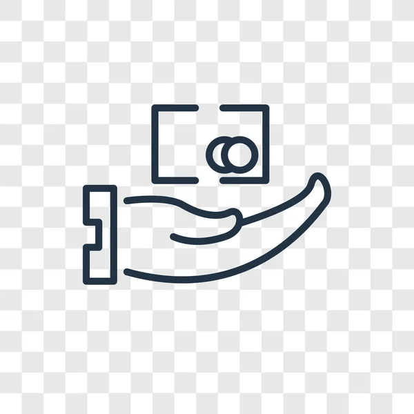 Icono de vector de mano aislado sobre fondo transparente, diseño del logotipo de mano — Archivo Imágenes Vectoriales