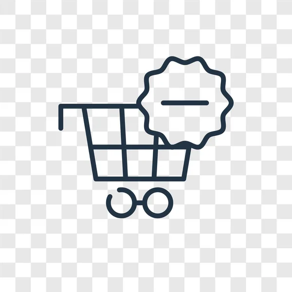 Shopping cart vektor ikonen isolerad på transparent bakgrund, Shopping cart Logotypdesign — Stock vektor