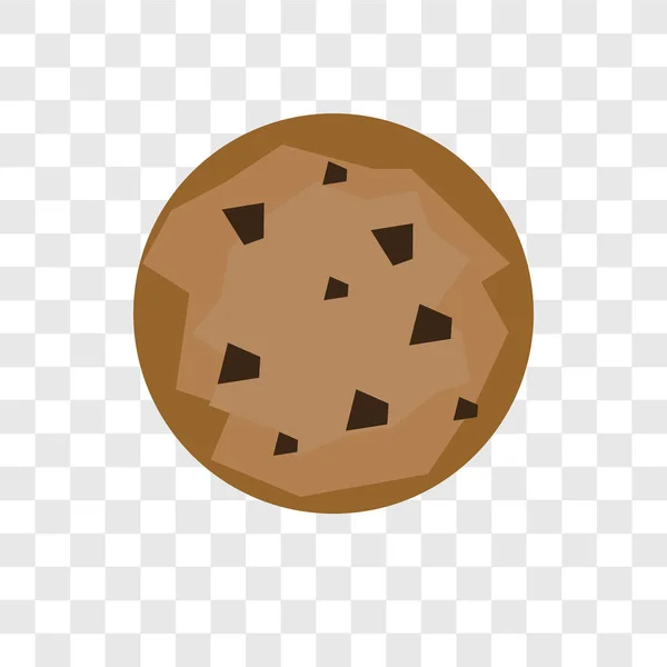 Biscuit vector pictogram geïsoleerd op transparante achtergrond, Biscuit logo ontwerp — Stockvector