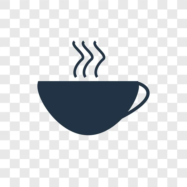 Icône vectorielle tasse de café isolé sur fond transparent, Conception de logo tasse de café — Image vectorielle