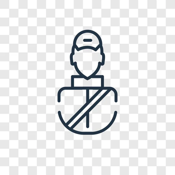 Icono vectorial del hombre de entrega aislado sobre fondo transparente, diseño del logotipo del hombre de entrega — Vector de stock