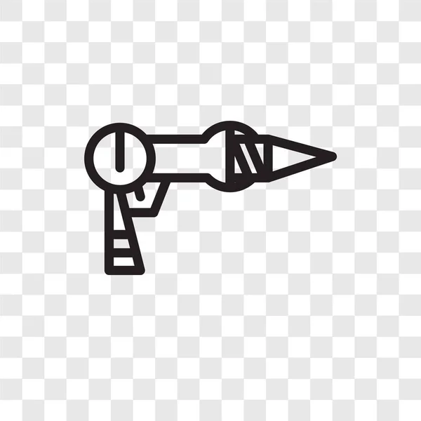 Caulk pistola vector icono aislado sobre fondo transparente, diseño del logotipo de la pistola Caulk — Archivo Imágenes Vectoriales