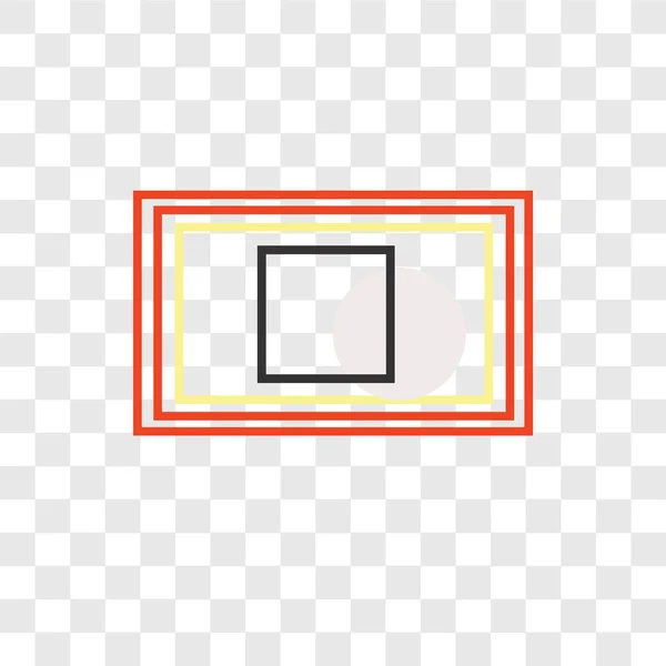 Icono vectorial rectangular aislado sobre fondo transparente, Rect — Vector de stock