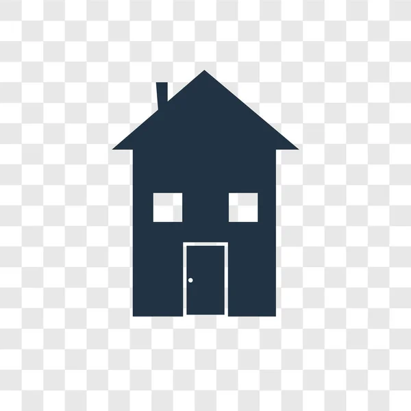 Icône vectorielle maison isolée sur fond transparent, Conception de logo maison — Image vectorielle
