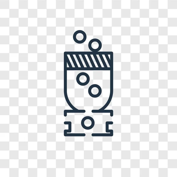 Trituradora icono vectorial aislado sobre fondo transparente, diseño del logotipo de la trituradora — Vector de stock