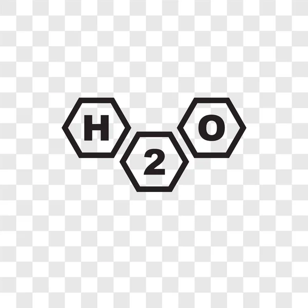 Icono del vector de química aislado sobre fondo transparente, diseño del logotipo de química — Vector de stock