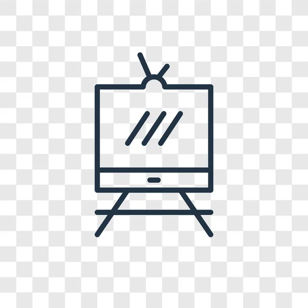 Television vector icon isolated on transparent background, Television logo design — Stock Vector