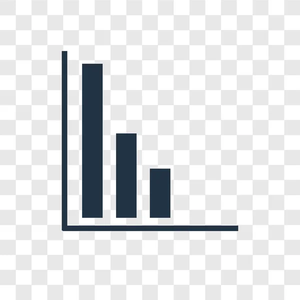 Sávdiagram vektor ikon elszigetelt átlátszó háttér, sávdiagram logo tervezés — Stock Vector
