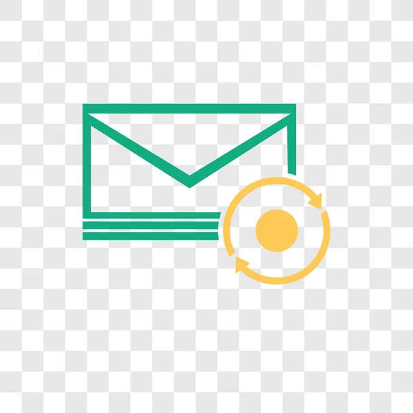 Ícone de vetor de correio isolado em fundo transparente, logotipo do correio d — Vetor de Stock