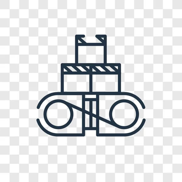Icona vettoriale del trasportatore isolata su sfondo trasparente, progettazione del logo del trasportatore — Vettoriale Stock