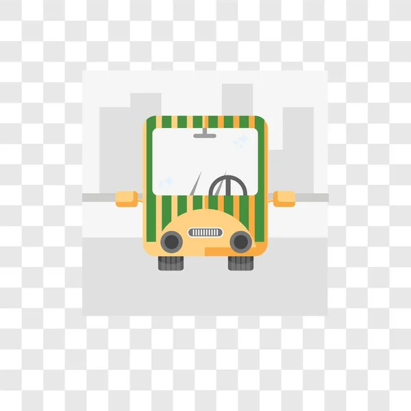 Public transport vector icon isolated on transparent background, — Stock Vector