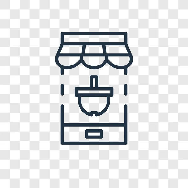 Online winkelen vector pictogram geïsoleerd op transparante achtergrond, Online winkelen logo ontwerp — Stockvector