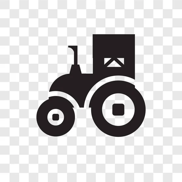 Traktor wektor ikona na białym tle na przezroczystym tle, ciągnik — Wektor stockowy