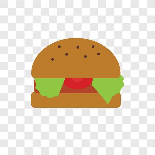 Burger vector icono aislado sobre fondo transparente, Burger logo design — Archivo Imágenes Vectoriales